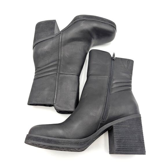 Korks Moergan Side Zip Boots Square Toe Women's Black Size US10M EU40.5 - Picture 14 of 14